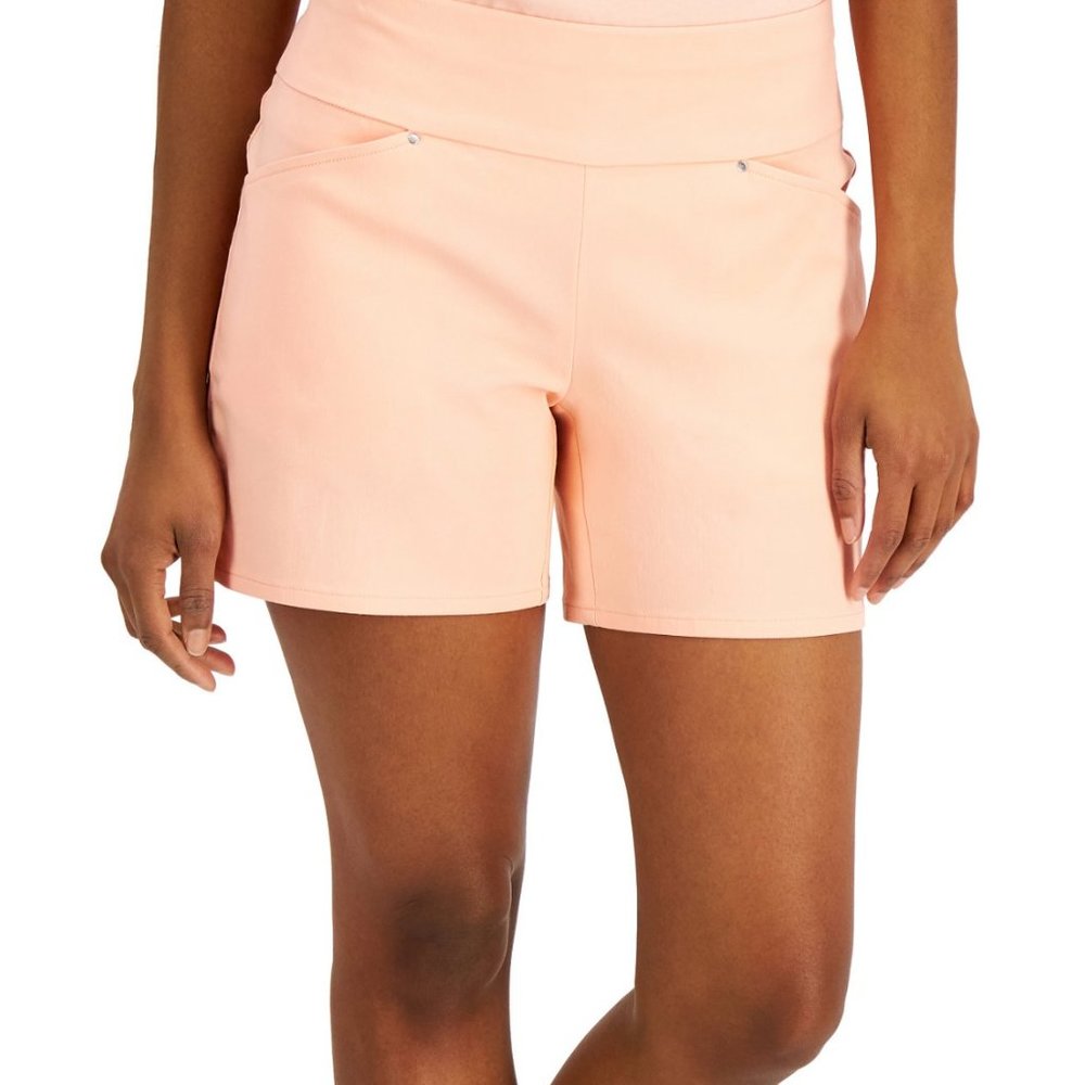 INC International Concepts Women's Mid Rise Pull-On Shorts First Blush